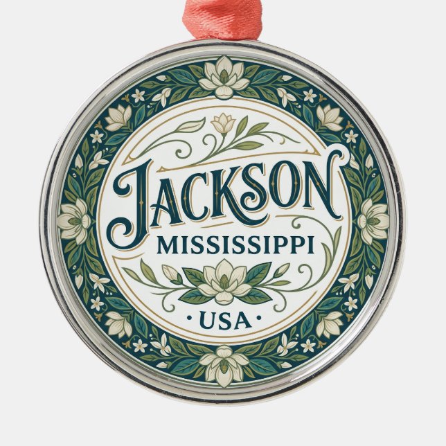 Ornamento De Metal Jackson EUA (Frente)