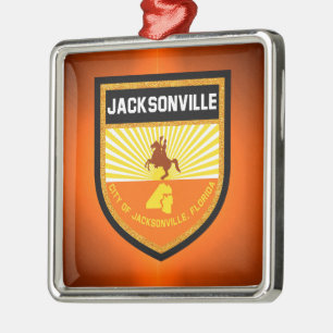 Ornamento De Metal Jacksonville Flag