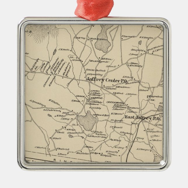 Ornamento De Metal Jaffrey, Cheshire Co (Frente)