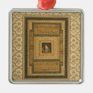 Ornamento De Metal Jahangir que guardara uma imagem de Madonna,