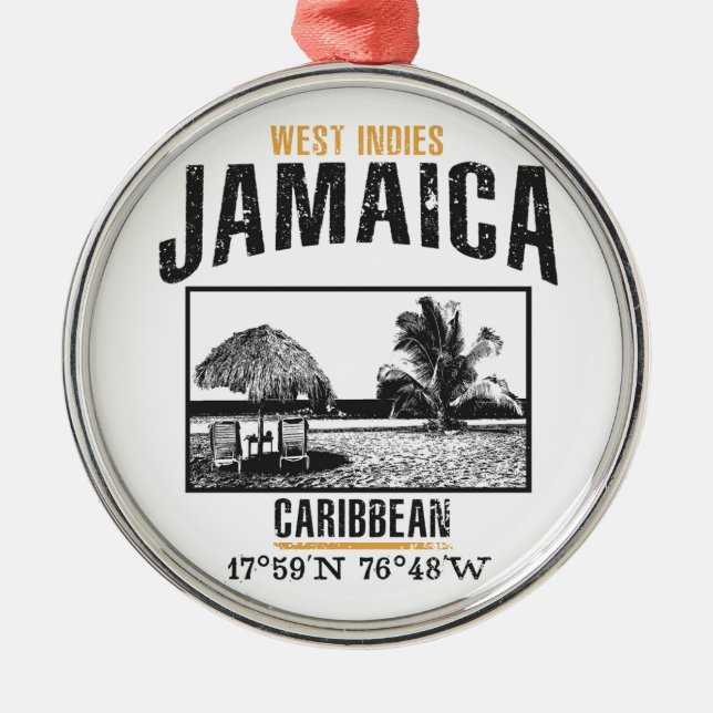 Ornamento De Metal Jamaica (Frente)