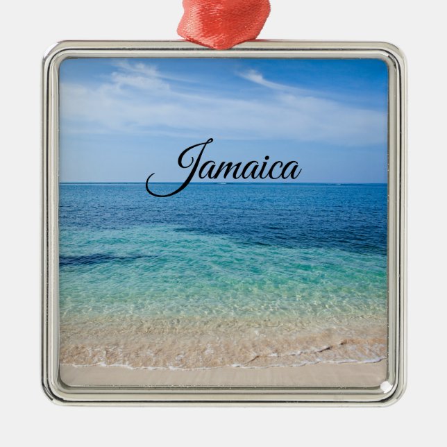 Ornamento De Metal Jamaica Beach (Frente)