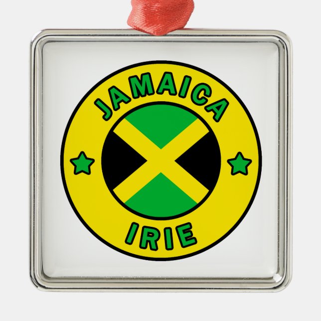 Ornamento De Metal Jamaica Irie (Frente)