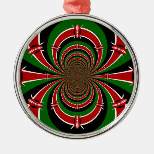 Ornamento De Metal Jambo Habari! Kenya Hakuna Matata