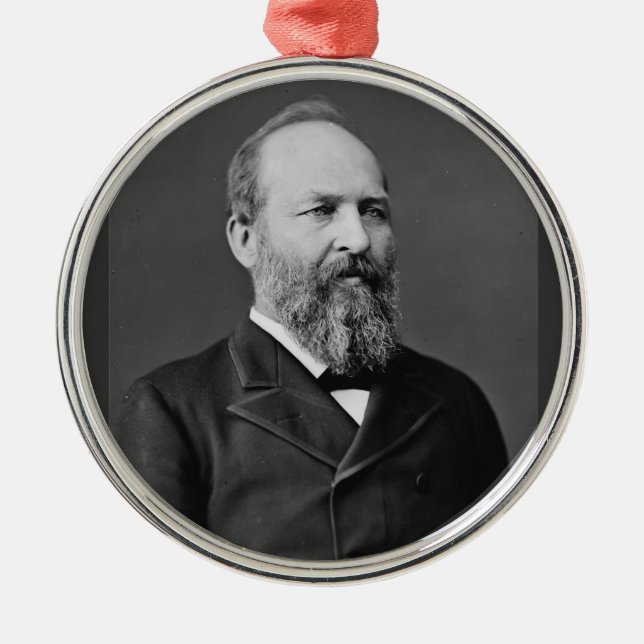 Ornamento De Metal James Garfield 20 Presidente (Frente)