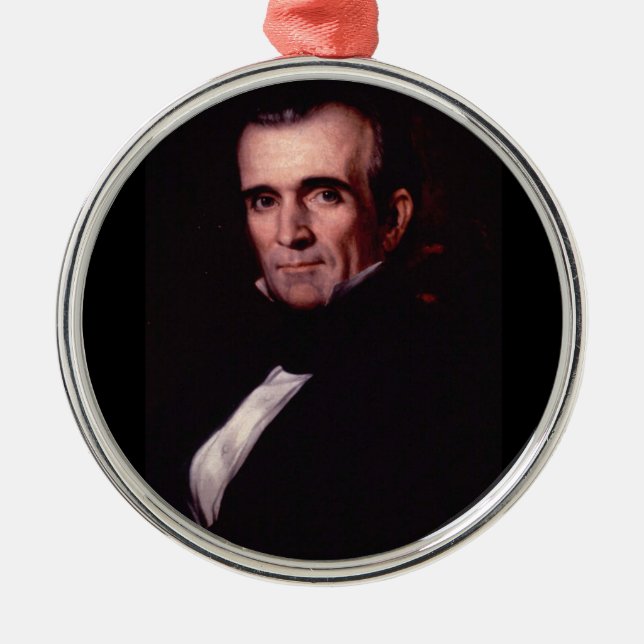 Ornamento De Metal James K. Polk 11 Presidente dos EUA (Frente)