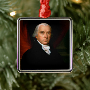 Ornamento De Metal James Madison 4º Presidente dos Estados Unidos