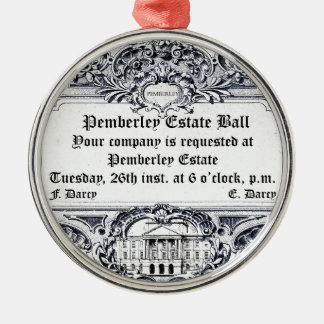 Ornamento De Metal Jane Austen: Bola da propriedade de Pemberley