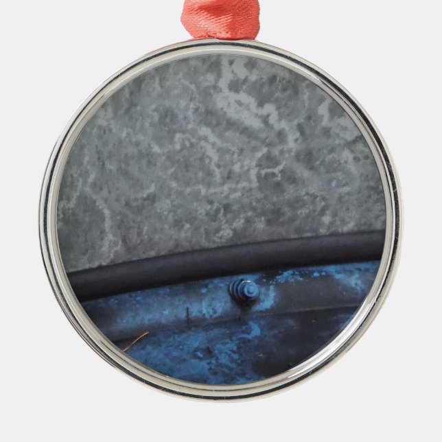 Ornamento De Metal Janela de proteção de caminhão azul (Frente)