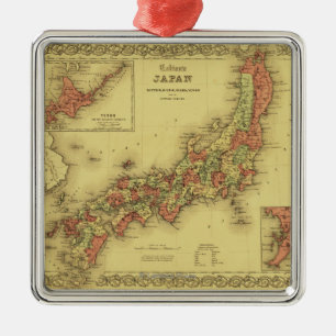 Ornamento De Metal JapanPanoramic MapJapan
