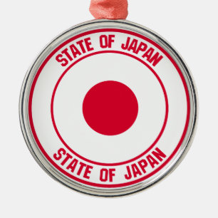 Ornamento De Metal Japão Round Emblem