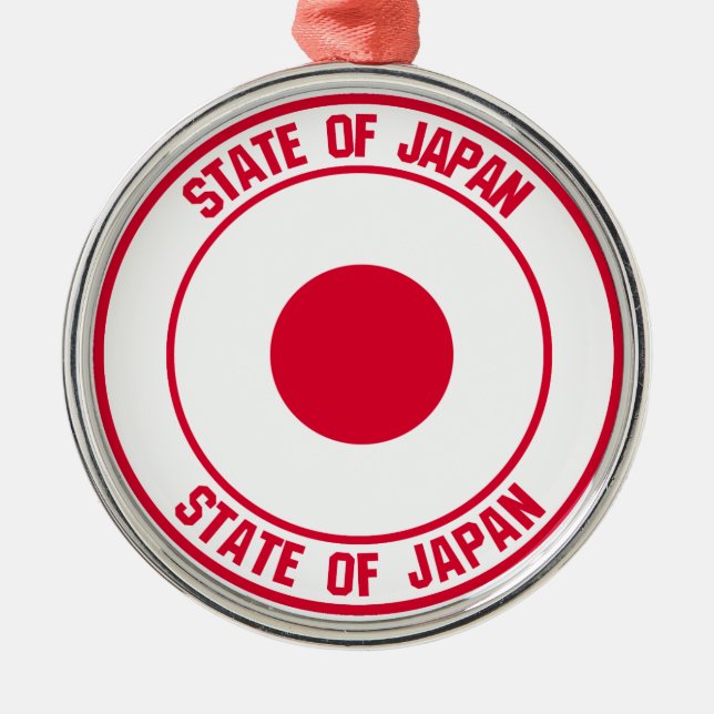 Ornamento De Metal Japão Round Emblem (Frente)