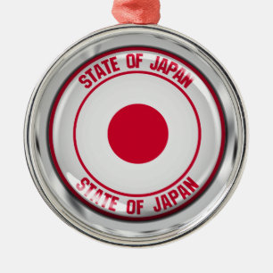Ornamento De Metal Japão Round Emblem