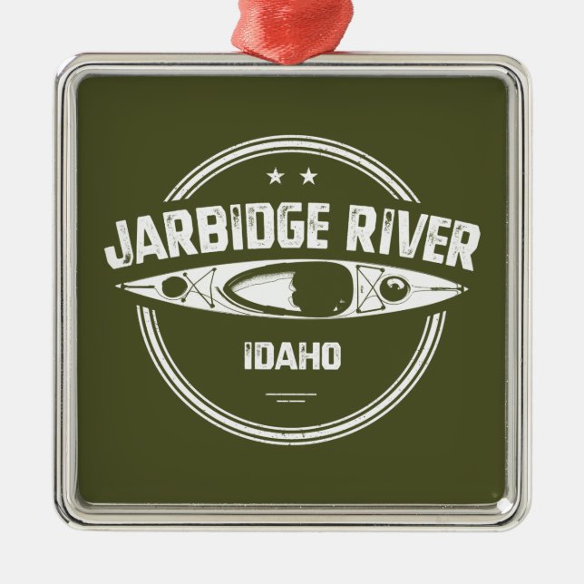 Ornamento De Metal Jarbidge River Idaho Kayaking (Frente)