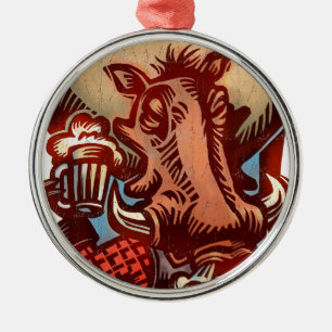 Ornamento De Metal Javali