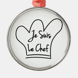 Ornamento De Metal Je Suis Le Chef
