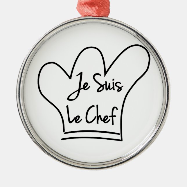 Ornamento De Metal Je Suis Le Chef (Frente)