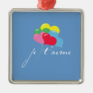 Ornamento De Metal Je' taime (eu te amo)