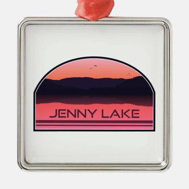 Ornamento De Metal Jenny Lake Grand Teton National Park Red Sunrise (Frente)