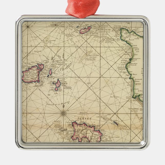 Ornamento De Metal Jérsei, Guernsey (Frente)
