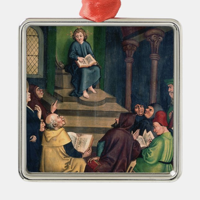 Ornamento De Metal Jesus com os doutores (Frente)