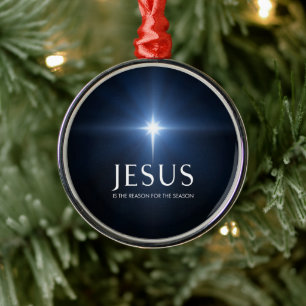Ornamento De Metal Jesus é a razão para a estrela do Bright