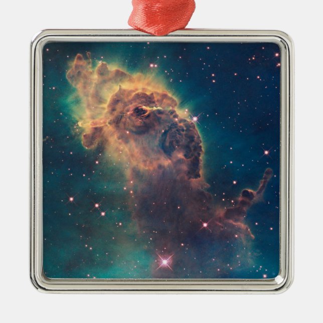 Ornamento De Metal Jet in Carina Nebula Postcard (Frente)