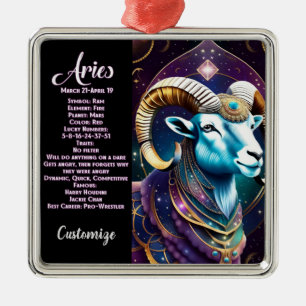 Ornamento De Metal Jewel Galaxy Aries personalizado