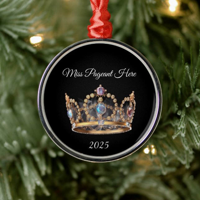 Ornamento De Metal Jeweled Crown Christmas Ornament (Árvore)