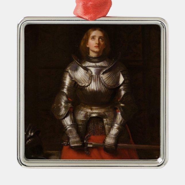 Ornamento De Metal Joan of Arc (por John Everett Millais) (Frente)