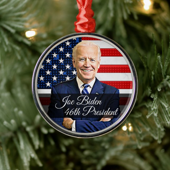 Ornamento De Metal Joe Biden 46.º Presidente Keepsasasair Souvenir 20 (Árvore)
