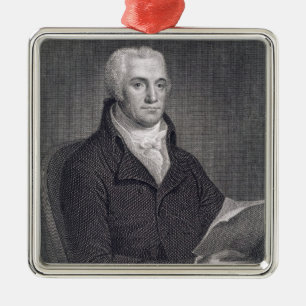 Ornamento De Metal Joel Barlow (1754-1812), gravado pelo calcinador