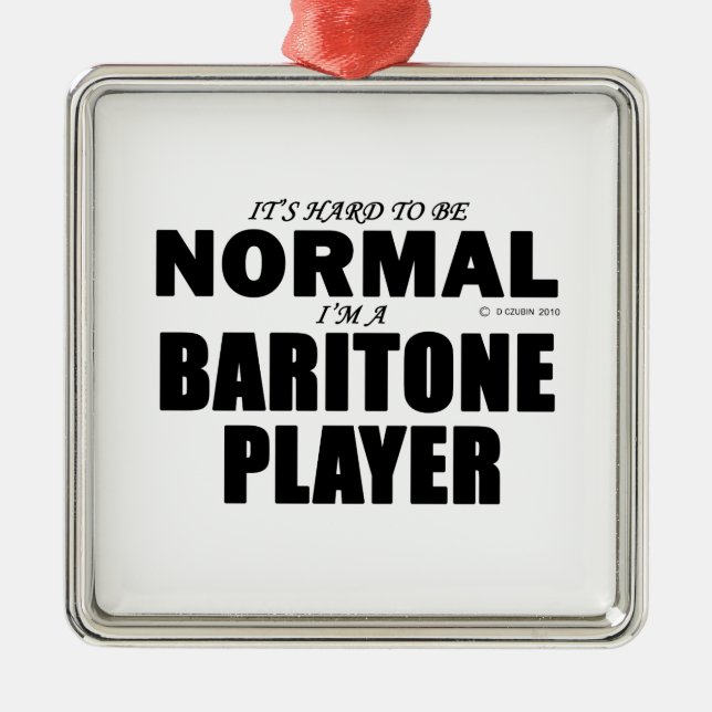 Ornamento De Metal Jogador de Baritona Normal (Frente)