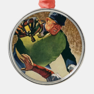 Ornamento De Metal Jogador de beisebol Vintage Sports, o Império