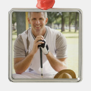 Ornamento De Metal Jogador de golfe legal