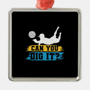 Ornamento De Metal Jogador de Voleibol Você Pode Fazê-Lo