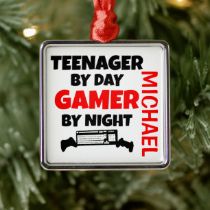 Ornamento De Metal Jogador do Teenager