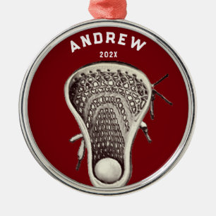 Ornamento De Metal Jogador Personalizado Lacrosse 2023 Colecionável