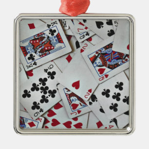 Ornamento De Metal Jogando Cartões Jogos de Pôquer Rainha King