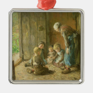 Ornamento De Metal Jogando jaques na entrada