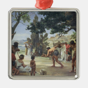 Ornamento De Metal Jogando o disco, 1875