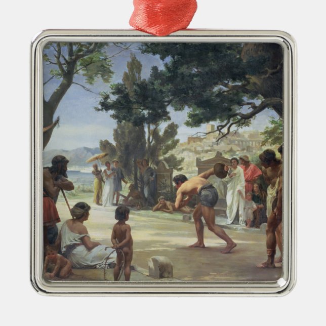 Ornamento De Metal Jogando o disco, 1875 (Frente)
