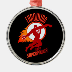 Ornamento De Metal jogar o disco é a minha superpotência