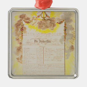 Ornamento De Metal Jogo-conta para 'o Flute mágico