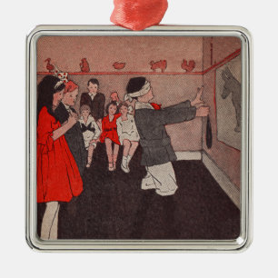 Ornamento De Metal Jogos de partido do vintage - Pin a cauda no asno