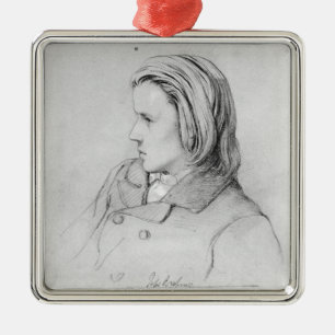 Ornamento De Metal Johannes Brahms envelheceu vinte, 1853