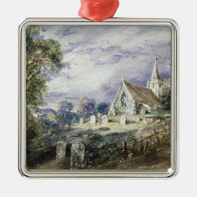 Ornamento De Metal John Constable | Stoke a igreja de Poges (Frente)