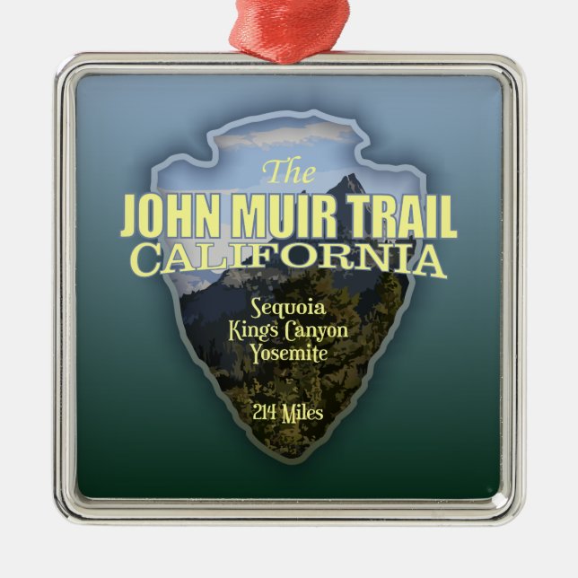Ornamento De Metal John Muir Trail (seta) (Frente)