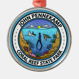 Ornamento De Metal John Pennekamp Coral Reef State Park Viagem Art