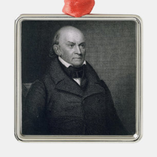 Ornamento De Metal John Quincy Adams, gravado por John Wesley Paradis